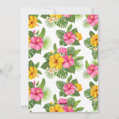 トロピカルフラワーズバケーションフォトメリークリスマス シーズンカード (裏面)