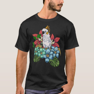 トロピカルフラワーズバードウォッチャー野鳥観察フローラオウム Tシャツ