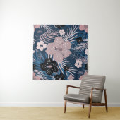 トロピカルフラワーズパ葉ームテクスチャ タペストリー (インサイチュ(横))