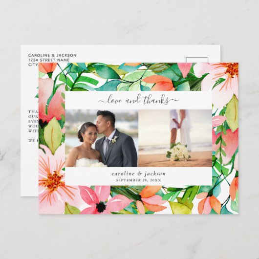 トロピカルフラワーズフォトグランプ ポストカード (正面/裏面)