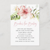 トロピカルフラワーズブックベビーカード、ブックリクエスト エンクロージャーカード (正面)