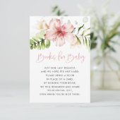 トロピカルフラワーズブックベビーカード、ブックリクエスト エンクロージャーカード (スタンド正面)