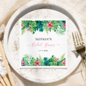 トロピカルフラワーズブライダルシャワーナプキンス スタンダードカクテルナプキン