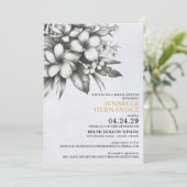 トロピカルフラワーズブライダルシャワー招待 招待状 (スタンド正面)