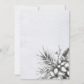 トロピカルフラワーズブライダルシャワー招待 招待状 (裏面)