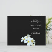 トロピカルフラワーズブラック結婚式 プログラムカバー (スタンド正面)