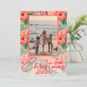 トロピカルフラワーズメリークリスマスフォト シーズンカード (スタンド正面)