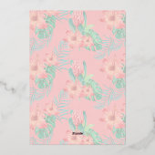 トロピカルフラワーズメリークリスマスフォト 箔シーズンカード (裏面)