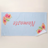 トロピカルフラワーズヨガタオル ビーチタオル (正面)