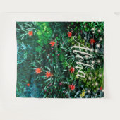 トロピカルフラワーズライトアロハパーティー背景 タペストリー (正面(横))