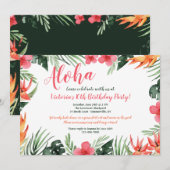 トロピカルフラワーズルアウ招待状 招待状 (正面/裏面)