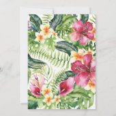 トロピカルフラワーズ葉&フローラブライダルルンチョン 招待状 (裏面)