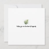 トロピカルフラワーズ誕生日ウィッシュカード カード (裏面)