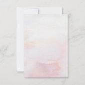 トロピカルフラワーズ赤面ピンクウェディングRSVP 出欠カード (裏面)