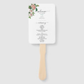 トロピカルフラワーズ&グリーン結婚式 プログラム ハンドファン (正面)