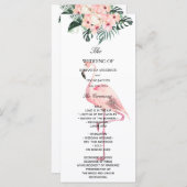 トロピカルフラワーズ&ピンクフラミンゴ美しい メニュー (正面/裏面)