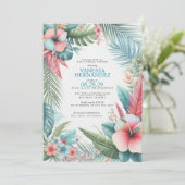 トロピカルフラワーズ ブライダルシャワー 招待状 (スタンド正面)