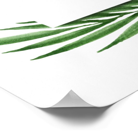 トロピカルフラワーツインズ1stバースデーウェルカムサイン ポスター (角)