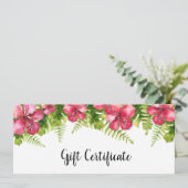 トロピカルフラワーハイビスカス離れスギフト券 招待状 (スタンド正面)