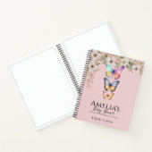 トロピカルフラワーバタフライベビーシャワーゲストブック ノートブック (内部)