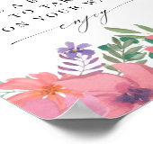 トロピカルフラワーバーシャワーフェイスプリント ポスター (角)