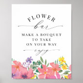 トロピカルフラワーバーシャワーフェイスプリント ポスター (正面)