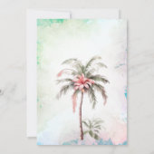 トロピカルフラワーパームサマーキンセニェラ 招待状 (裏面)