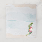 トロピカルフラワービーチ結婚式テーブル プレイスカード (外部開封)