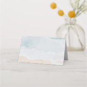 トロピカルフラワービーチ結婚式テーブル プレイスカード (裏面)