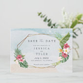 トロピカルフラワービーチ結婚式 セーブザデート (スタンド正面)