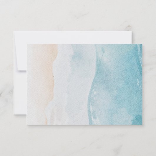 トロピカルフラワービーチ結婚式 出欠カード (裏面)