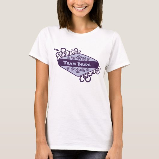 トロピカルフラワービーチ花嫁 Tシャツ (正面)