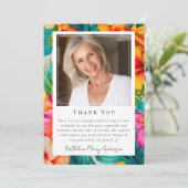 トロピカルフラワーフォトキープサク葬儀記念碑 サンキューカード (スタンド正面)