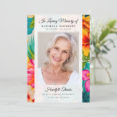 トロピカルフラワーフォトキープサク葬儀記念碑 サンキューカード (スタンド正面)