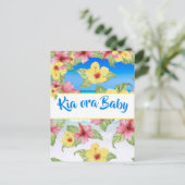 トロピカルフラワーベビーシャワービーチキアオラベビー ポストカード (スタンド正面)