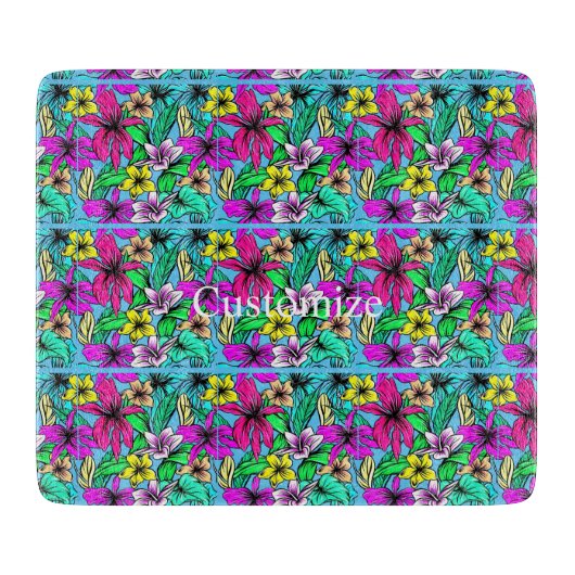 トロピカルフラワーミックスサンダー_コーブ カッティングボード (正面)