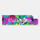 トロピカルフラワーミックスサンダー_コーブ バンパーステッカー (正面)