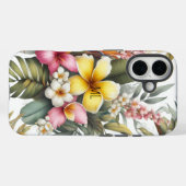 トロピカルフラワーモノグラムアイランドデザイン Case-Mate iPhoneケース (裏面 (横))