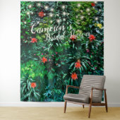 トロピカルフラワーライトブライダルシャワーバックドロップ タペストリー (インサイチュ)
