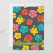 トロピカルフラワールアウ(ハワイ式宴会)パーティー 招待状 (裏面)