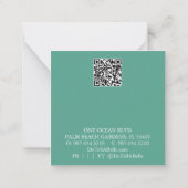 トロピカルフラワーロゴネックレスイヤリングディスプレイ ノートカード (裏面)