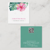 トロピカルフラワーロゴネックレスイヤリングディスプレイ ノートカード (正面/裏面)