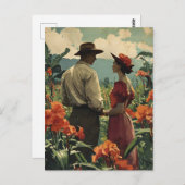 トロピカルフラワーロマンス調和 ポストカード (正面/裏面)