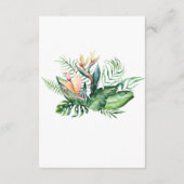 トロピカルフラワー結婚ズ詳細エンクロージャカード エンクロージャーカード (裏面)