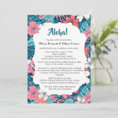 トロピカルフラワー結婚式招待状 招待状 (スタンド正面)