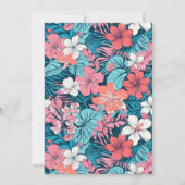 トロピカルフラワー結婚式招待状 招待状 (裏面)