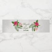 トロピカルフラワー葉ズ&ウォーターボトルラベル ペットボトルラベル (シングルラベル)