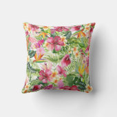 トロピカルフラワー葉ズ&ハワイアンフローラ クッション (裏面)