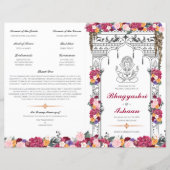 トロピカルフラワー葉ズ&ヒンドゥー結婚教の式 (正面)