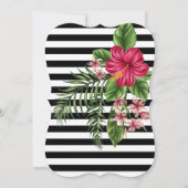 トロピカルフラワー葉ズ&ブライダルシャワー招待状 招待状 (裏面)